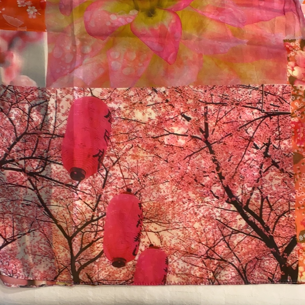 Etcetera Rectangular Silk Scarf Wrap Shawl With C… - image 7